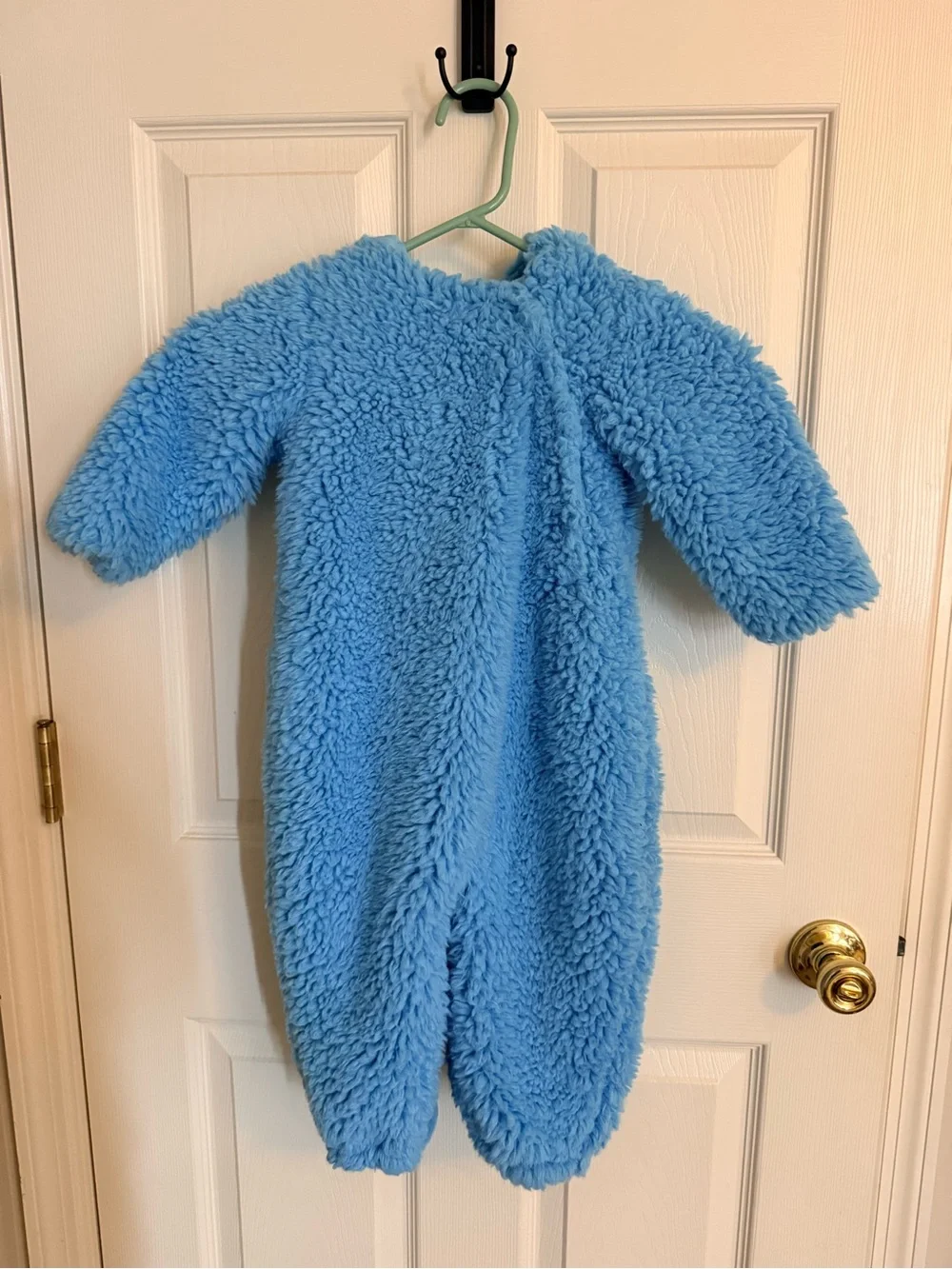 Pottery Barn Kids Blue Plush Cookie Monster Costume One-Piece - Picture 2 of 4